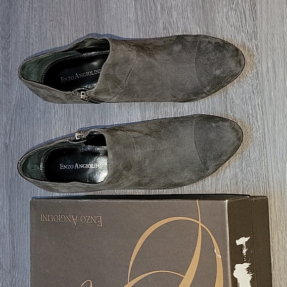 Enzo Angiolini Dark Grey Suede Booties - Picture 11 of 14